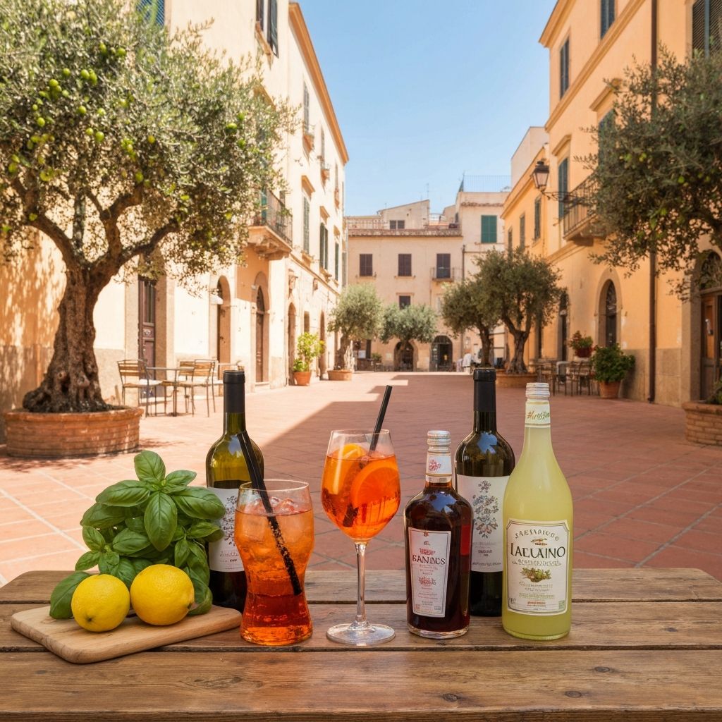 Bevande locali italiane durante l'aperitivo